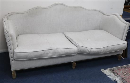 An oak framed sofa W.202cm